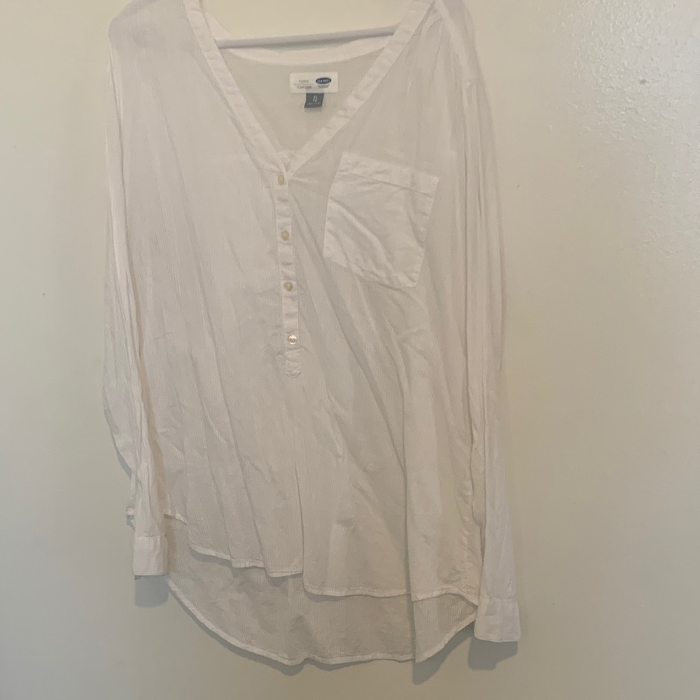 Old Navy White Tunic Top